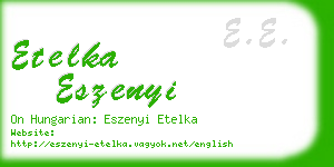 etelka eszenyi business card